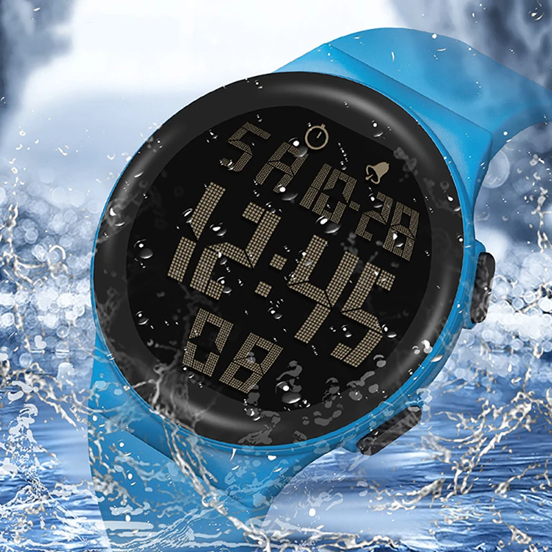 AL-61 대형 스크린 싱글 무브먼트 전자 시계, 야외 발광 방수 및 트렌디한 한국 스타일 남성 시계