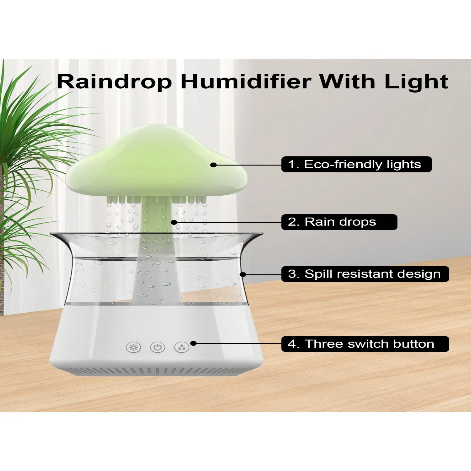 300ml White Noise Aromatherapy Diffusers USB Cloud Humidifiers 7 Colors LED Night Lights With Timer&Auto Shut-Off-It For  Room O