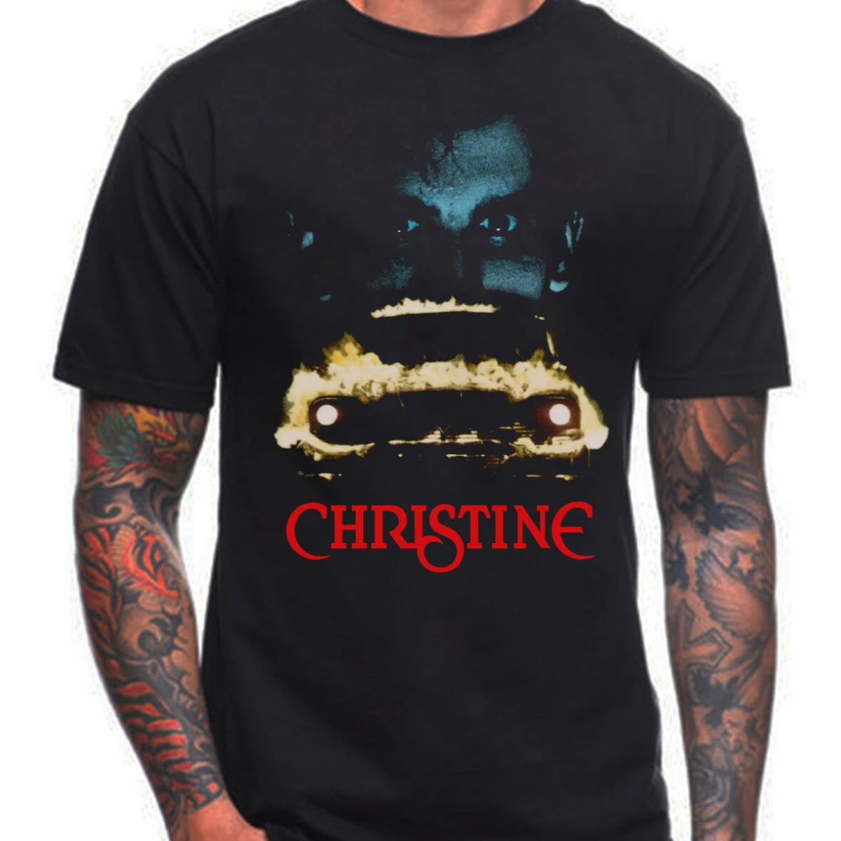 Unique Christine Shirt 1980\'s Horror Movie Film Cult T-Shirt Summer Cotton Short Sleeve O-Neck Mens T Shirt New S-3XL