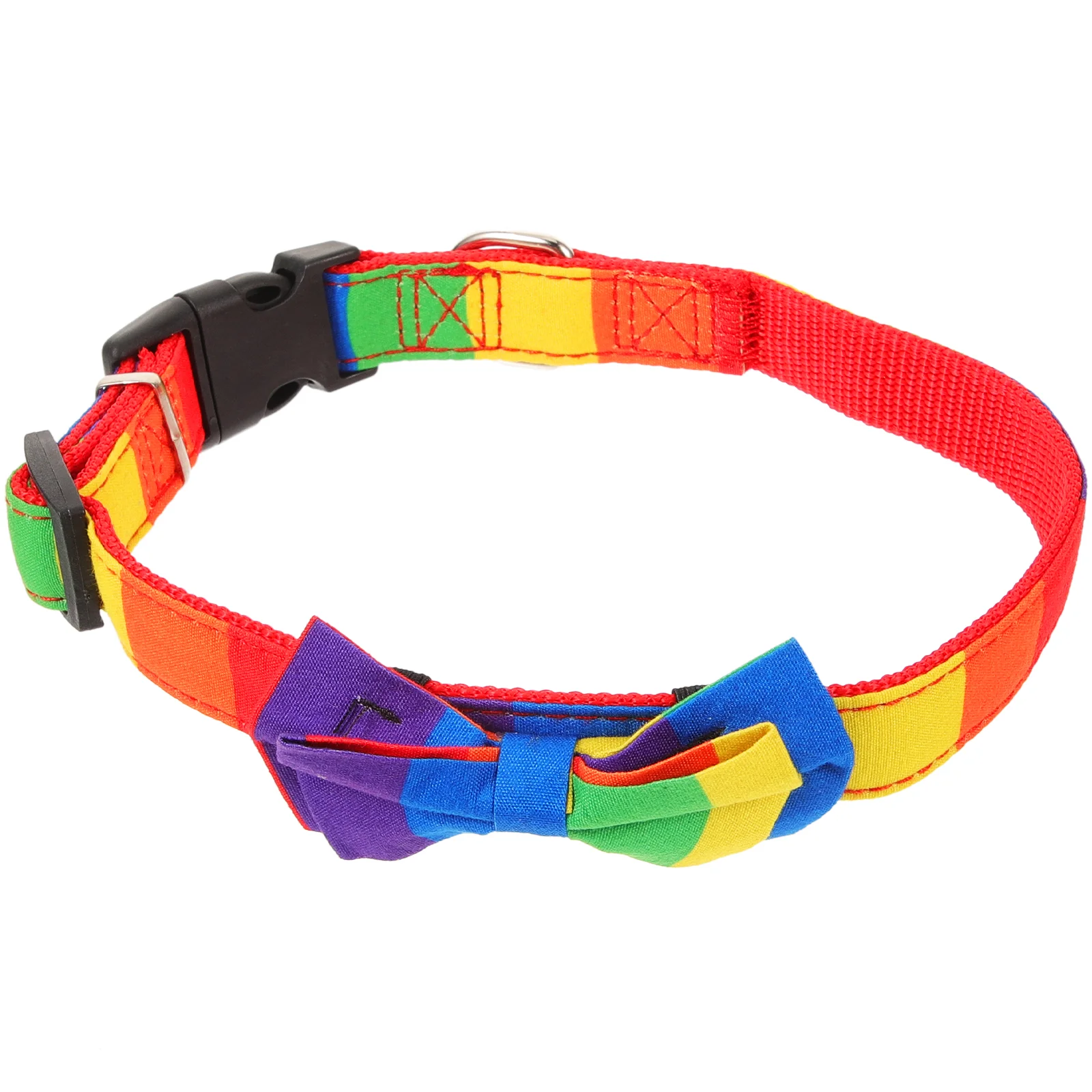 

Pet Collar Dog Holiday Collars Cat Kitten Rainbow For Dogs Adjustable Cloth Party