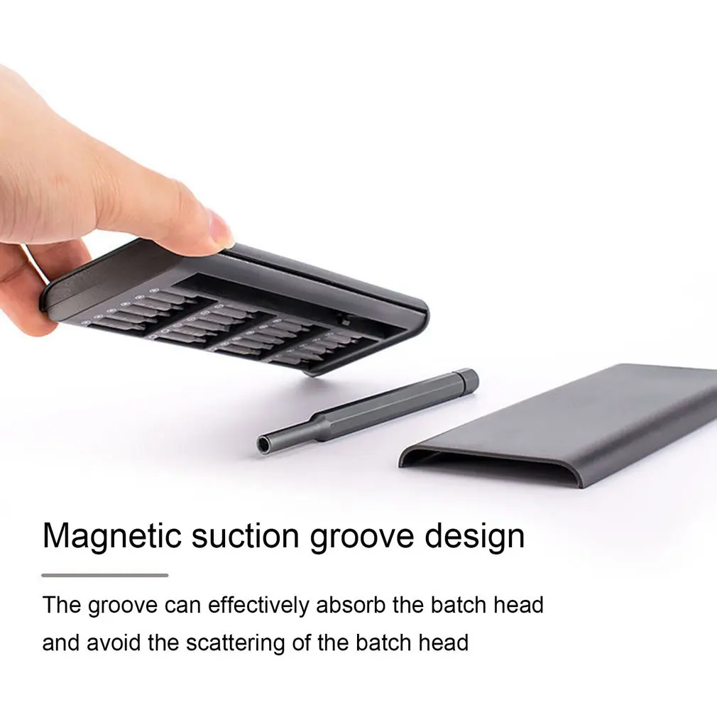 screwdriver Set Daily Use Screw Kit 25 Precision Magnetic Bits Alluminum Box Screw Driver smart home Kit Screw Driver Set
