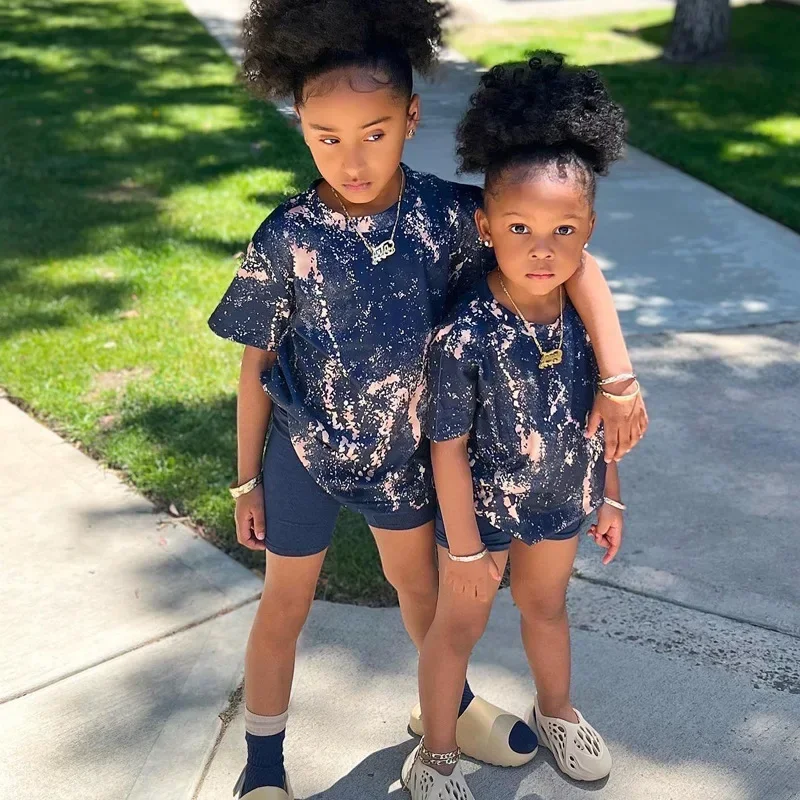 

Kids Boys Girls Clothes Pants Sets Short Sleeve T-shirt Tops+Shorts Pants Sets For Baby Girls Children's Boy Summer Clothing