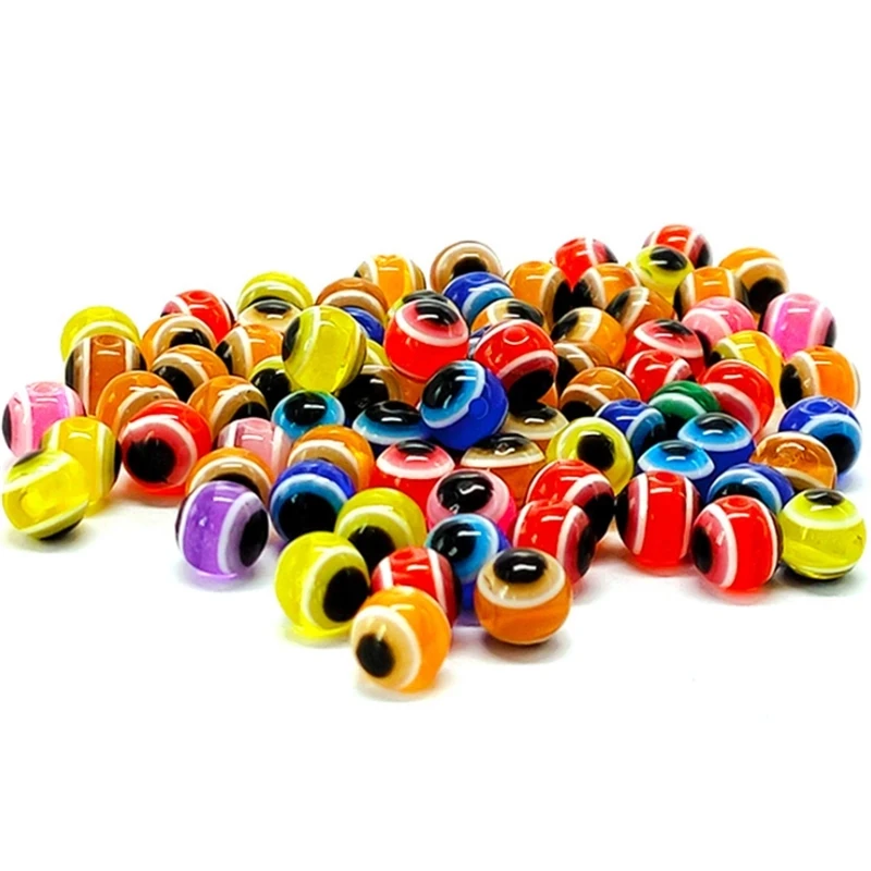 1000Pcs 4/5/6/8mm Luminous Fish Eye Fishing Beads Mixed Color Carolina Rigs Taxes Rig Fishing Bead DIY Bass Fishing Tackle Pesca