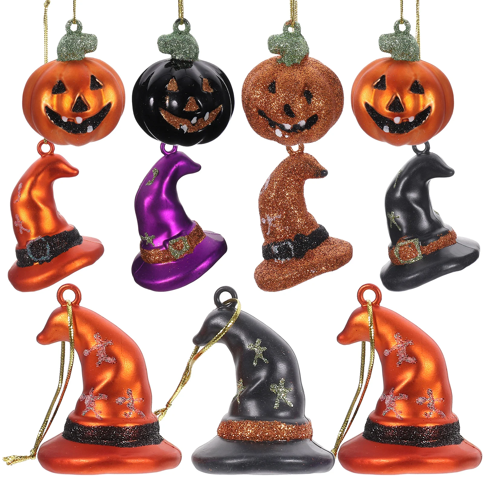 

27pcs Witch Pendant Halloween Tree naments Pumpkin Shaped Decoration Set Indoor Outdoor Tree Halloween Decorations Outside Fall