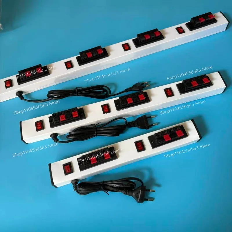 European Standard Round Plug-in Test Lamp, Light Bulb Led Test Clip, Four-position Lamp Rack, Detection Wiring Clip, 3 Pcs
