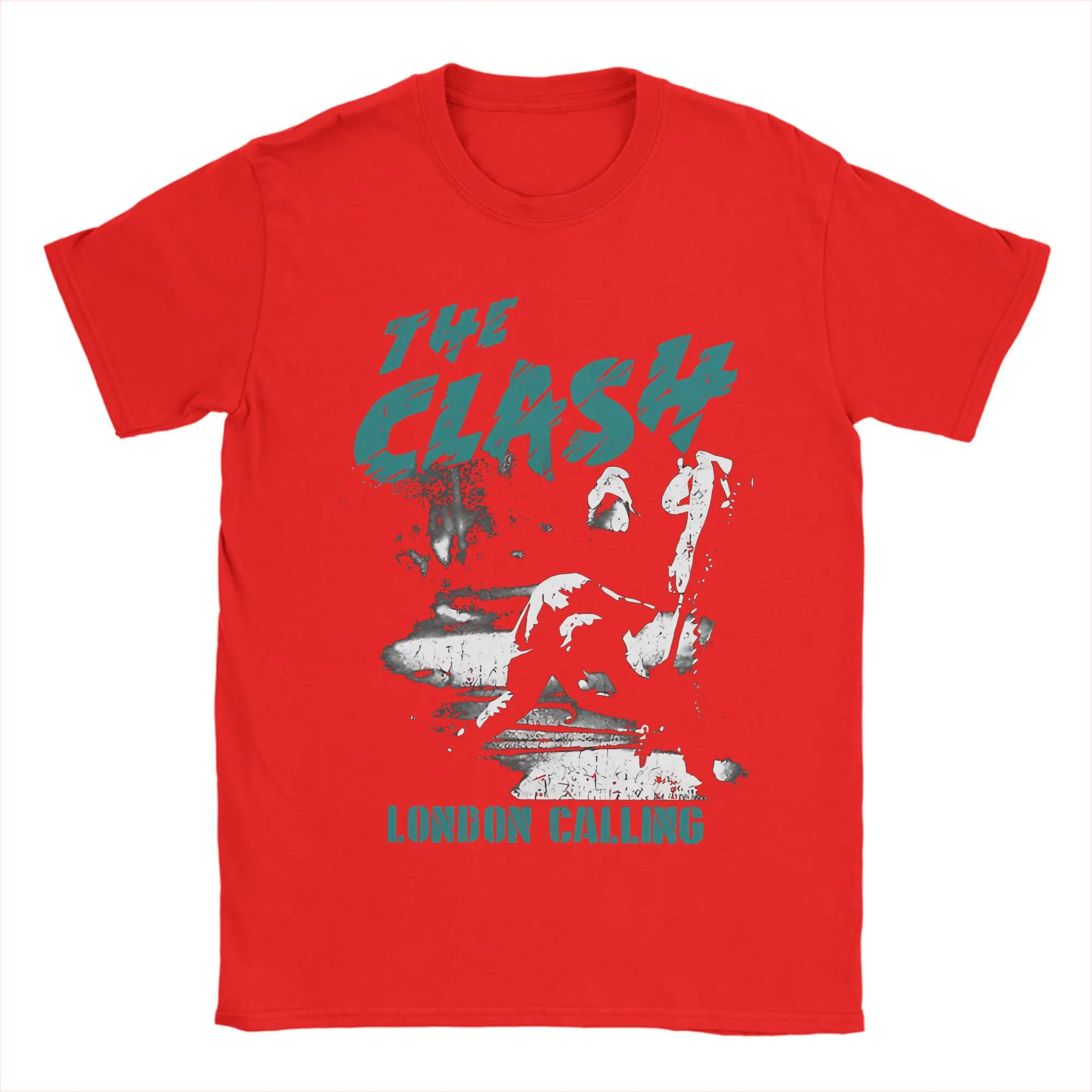تي شيرت The Clash London Calling للرجال والنساء تي شيرت عتيق برقبة دائرية تي شيرت بأكمام قصيرة