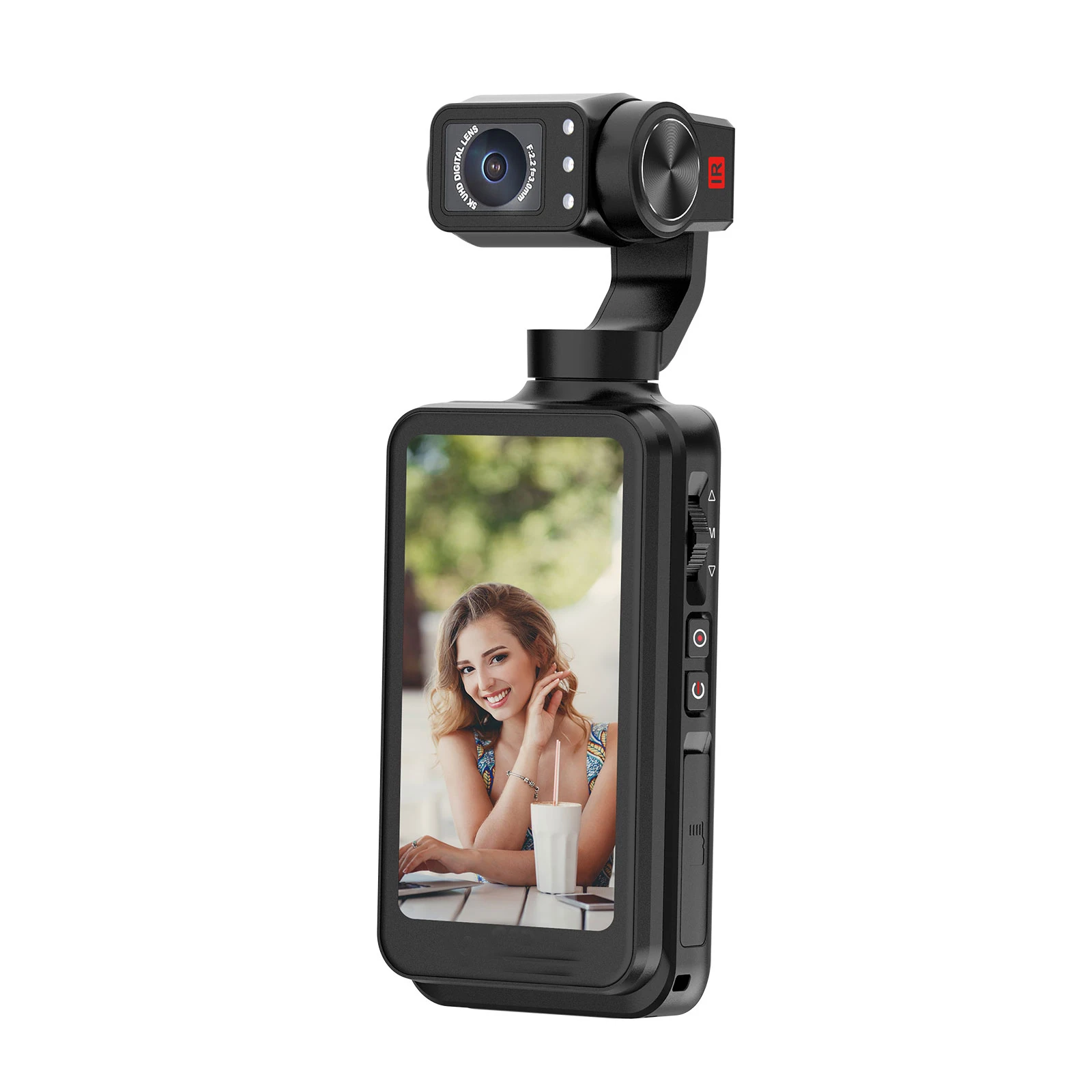 Super 5k Mini Portable Digital Video Camera 3.5'' IPS Screen with Anti-Shake Feature for Action Sports Recording Function