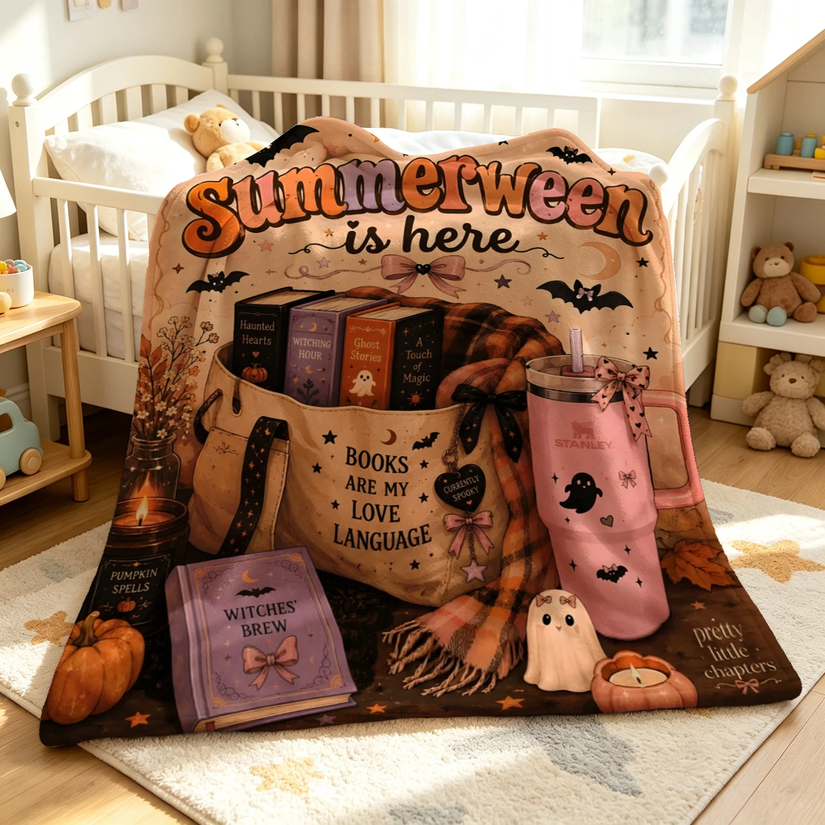 Mom Love Message Flannel Blanket Warm Soft Halloween Christmas Decorative Couch Warm Cozy All-Season Gift