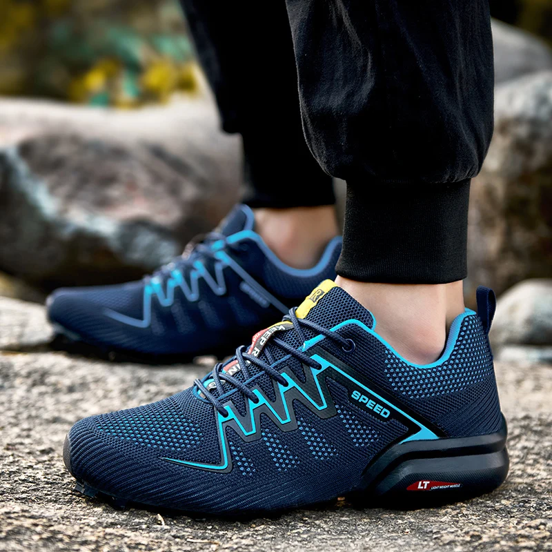 MTB Cycling Shoes zapatillas ciclismo Men Motorcycle Shoes Knit Breathable Bicycle Shoes Outdoor Hiking Sneakers riding Shoes