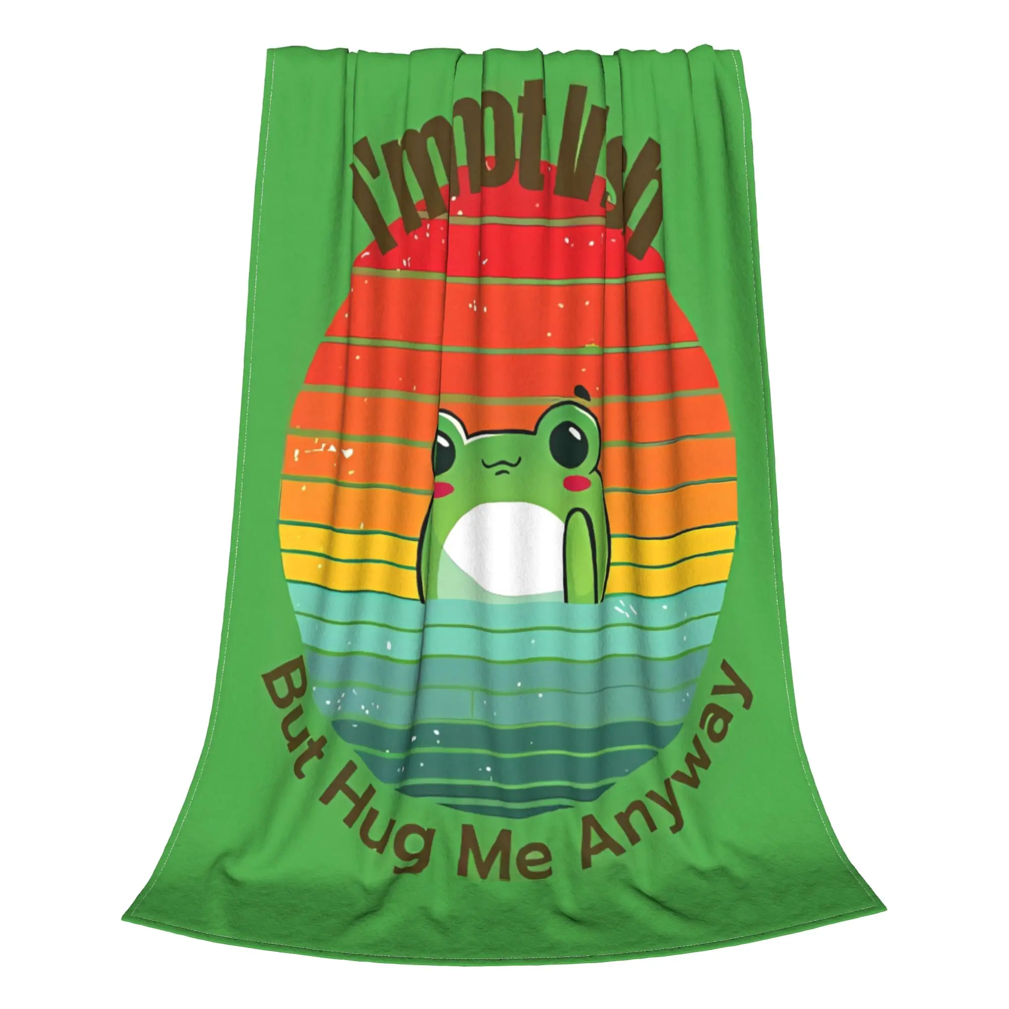 1PC Home Cutecore I'm Not Irish, But Hug Me Anyway St Patricks Day Blanket Super Cosy Plush Home Living Room Sofa Halloween