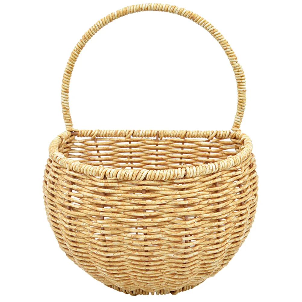 

Wall Hanging Chicken Egg Basket Handwoven Rope Fruit Vegetable Holder Kitchen Storage Organizer Hanging Basket