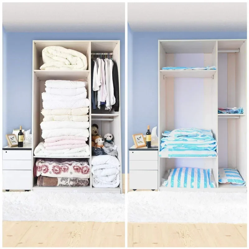 衣類用真空保存袋ブランケット枕スペースセーバー真空シーラー圧縮袋ジャンボ真空パッケージバッグスペースを80%節約