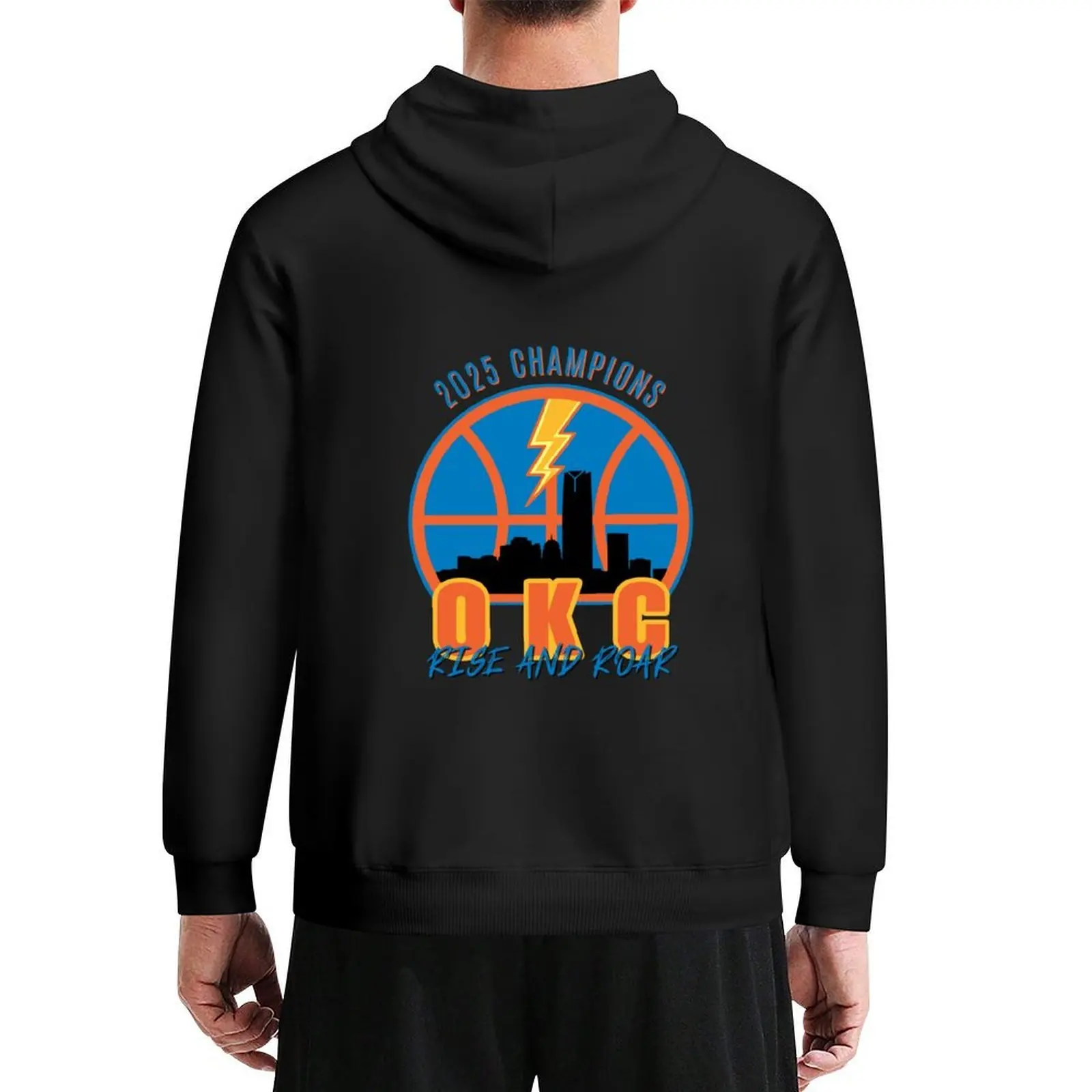

OKC Thunder 2025 Champions - Rise and Roar Design Hoodie anime clothing men's sweat-shirt set anime clothes hoodie streetwear