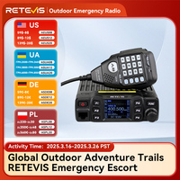 Retevis RT95 Mobile Ham Radio Two-way Car Radio with LCD Screen VHF UHF Dual Band Mobile Radio Station Transceiver Base Station