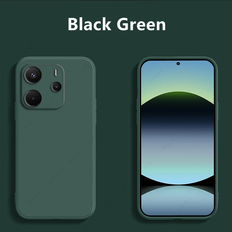 

Оригинальный жидкий силиконовый чехол для телефона Xiaomi Redmi Note 14 4G, противоударный чехол, чехол, чехол для Redmi Note 14 Pro 4G