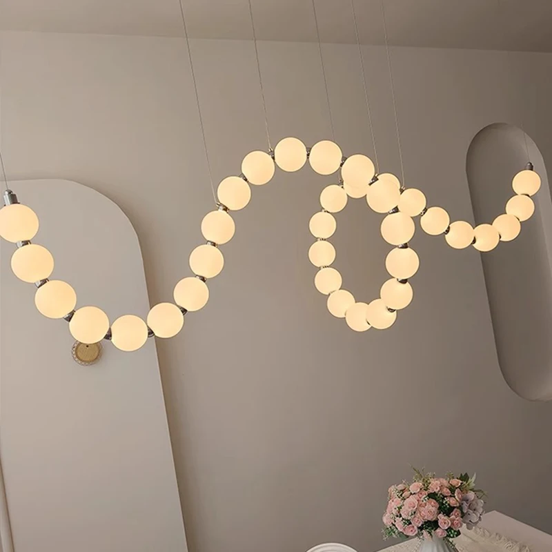 

Modern Magic Bean LED Pendant Lights for Living Dining Room Coffee Tables Bedroom Designer Chandelier Home Decor Light Fixture
