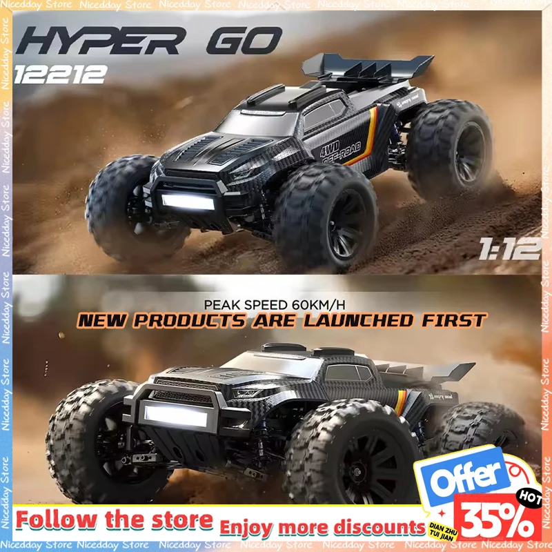 

MJX Hyper Go 12212 RC 2.4G 1/16 Brushless RC Hobby Car Vehicle 58KMH 3S High-Speed Off-Road Truck Remote-Controlled Toy Car