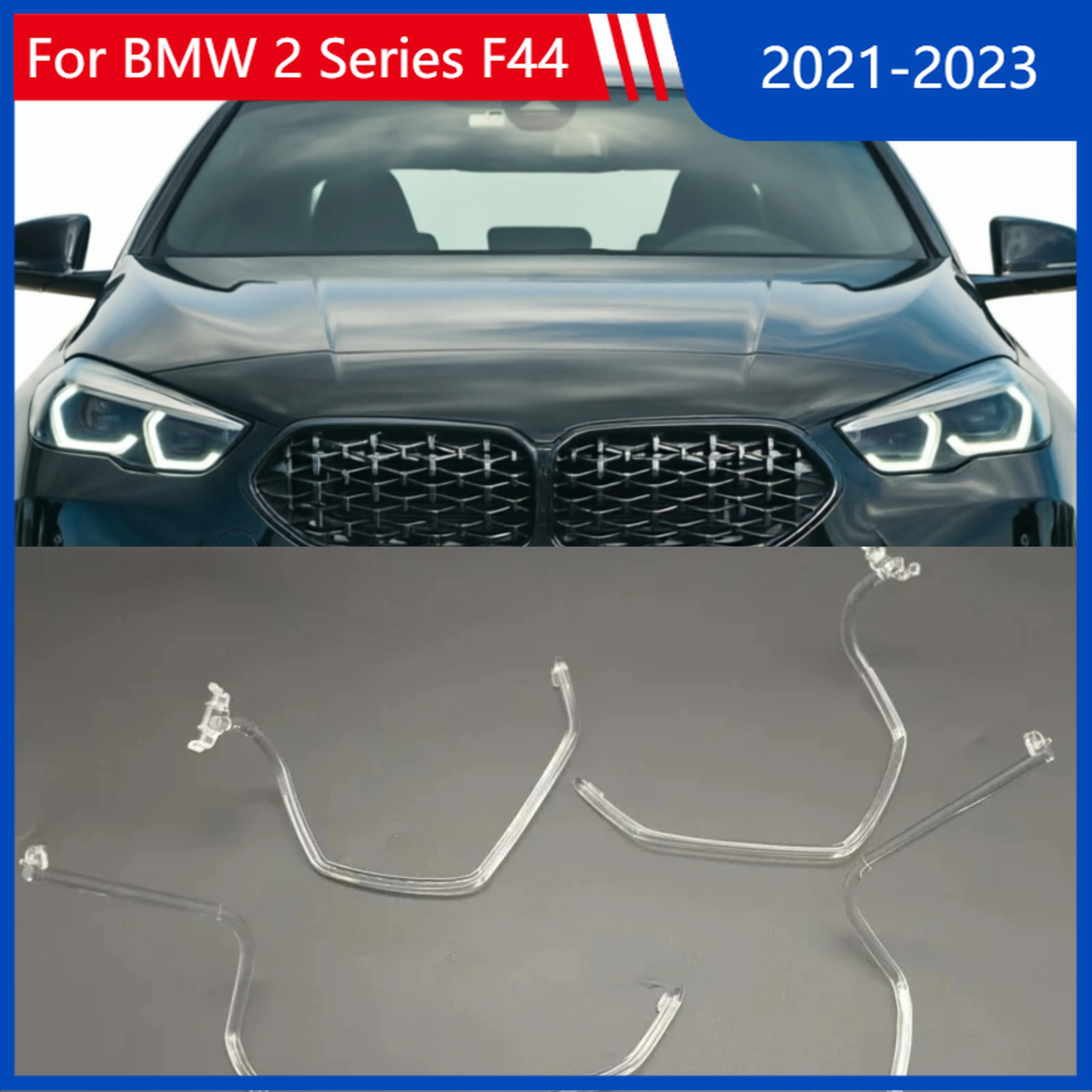 

For BMW 2 Series F44 2021-2023 Car DRL Angel Eyes Headlight Light Guide Strip Daytime Running Light Tube Car headlight