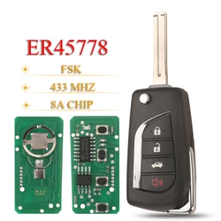 jingyuqin HYQ12BGF Zdalny pilot samochodowy 433MHz FSK 8A Chip do Toyota Camry Corolla Wilander Levin RAV4 Frontlander 2018 - 2022