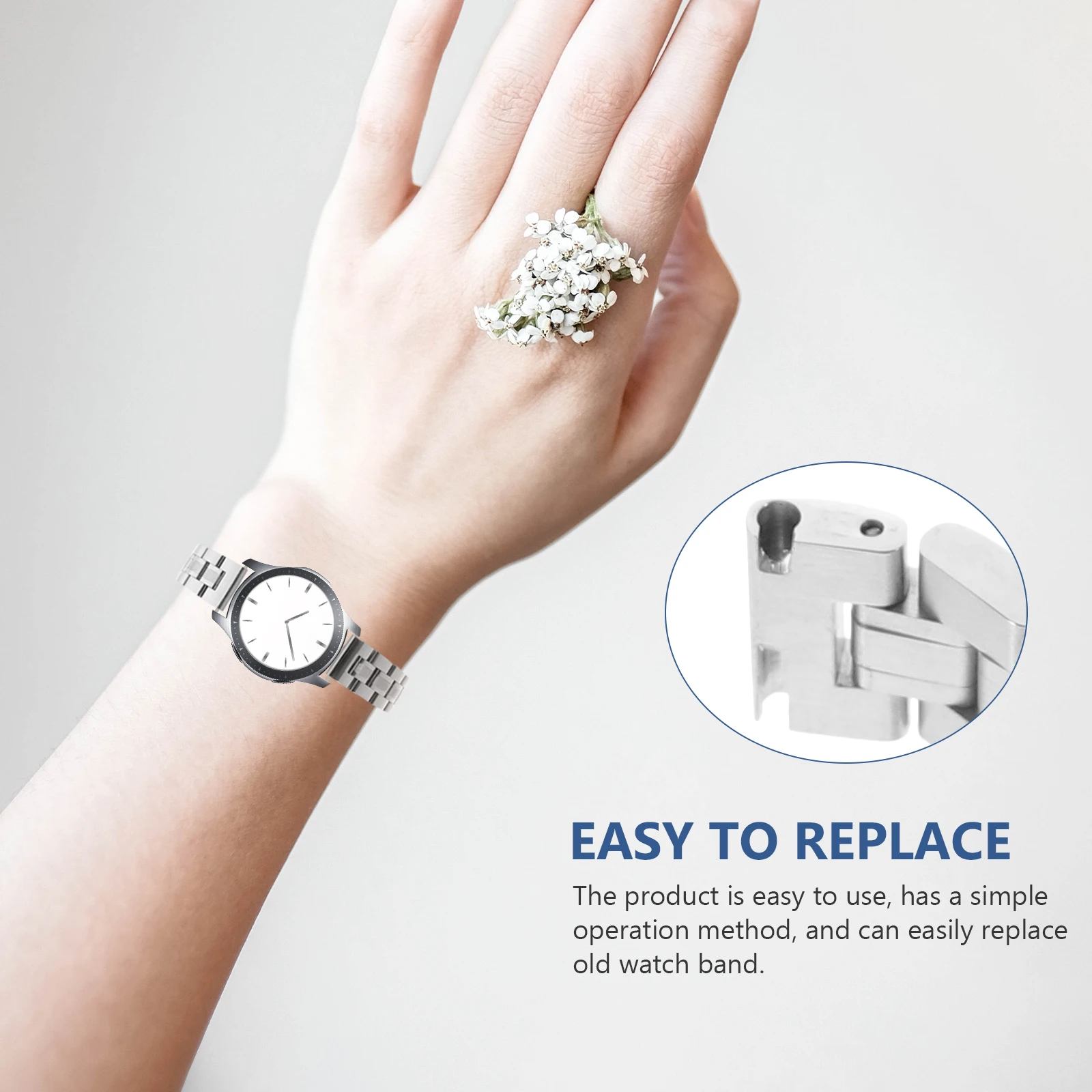 

Watch Bands Stainless Steel Strap Replacement Fashion Dropshipping Classic Silver