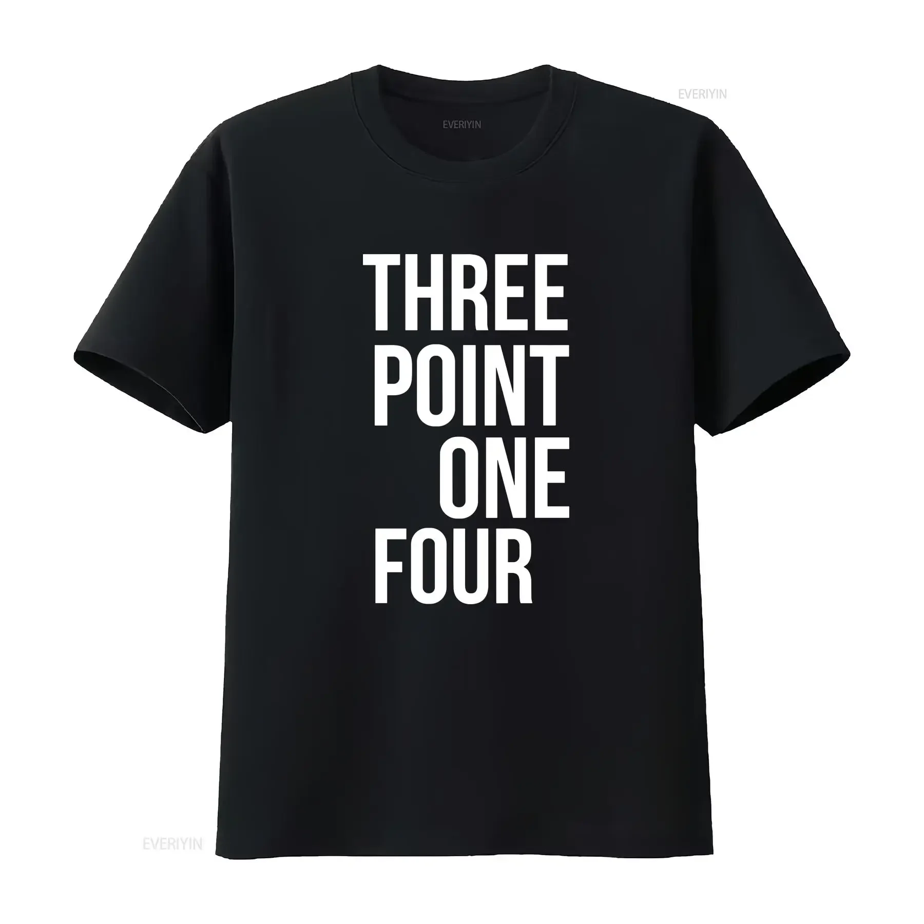 Three Point One Four PI Mens T Shirt vintage Washed designer clothes Stretched Versatile Casual streetwear fashion Comfortable