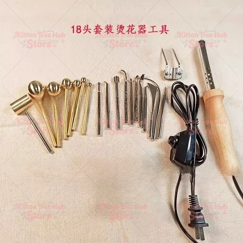 Hand Ironing Device 220V/110V Flower Making Tool, Ironing Trowel, Clothing Cloth Flower Tool, Adjustable Temperature