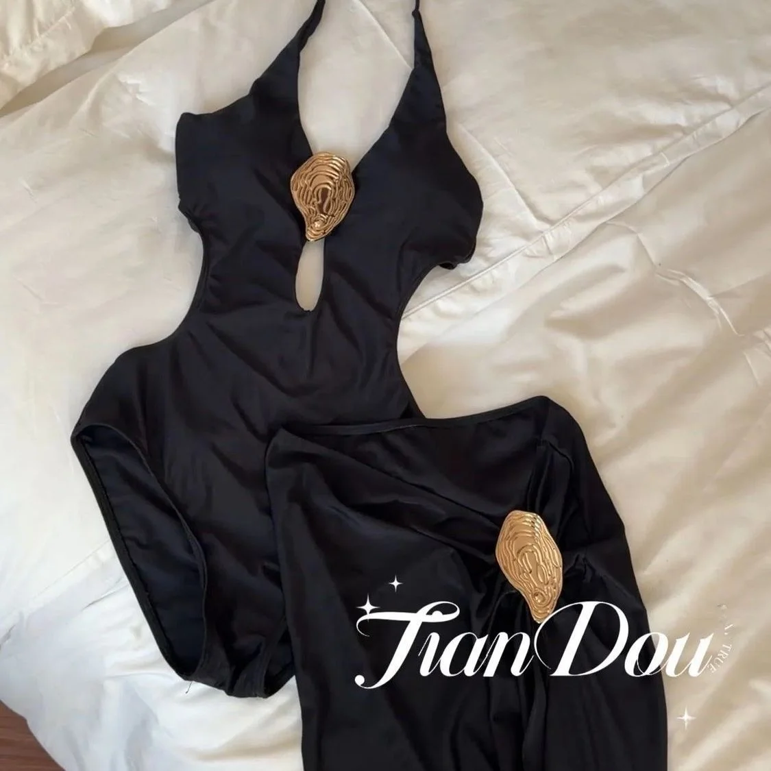 

2025 New Sexy Slimming Bla Bal One-Piece Thermal Spa Swimsuit for Women Holiday Island Long Dr Swimwear