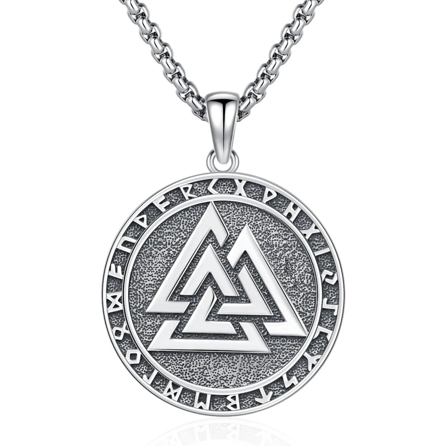 

Ожерелье викингов, стерлинговое серебро 925 пробы, подвеска с руной Валькнута, ожерелье, скандинавская мифология, защита, амулет, ювелирные изделия для мужчин и женщин