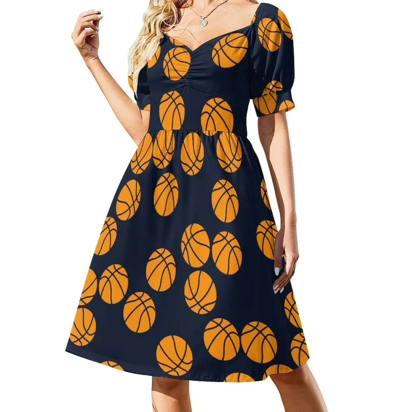 

Cute Basketball Short-Sleeved Dress Women's evening dress evening dresses ladies summer dresses womens 2025