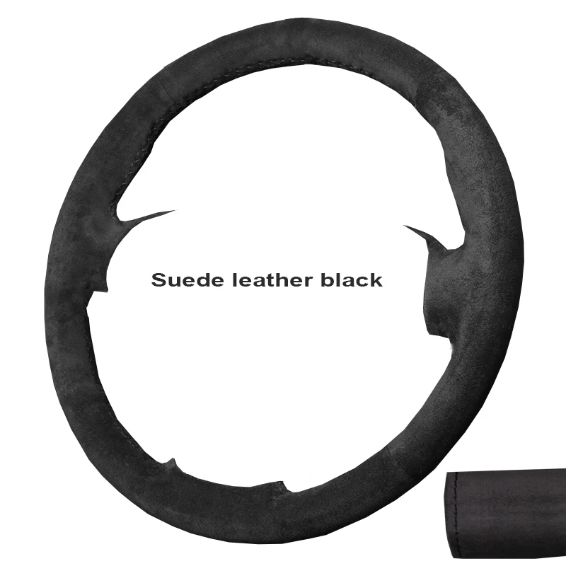 Protector De Volante Cosido A Mano De Cuero Negro Para Peugeot 307 CC, 307 SW, 407 Y 407 SW (2004-2009)