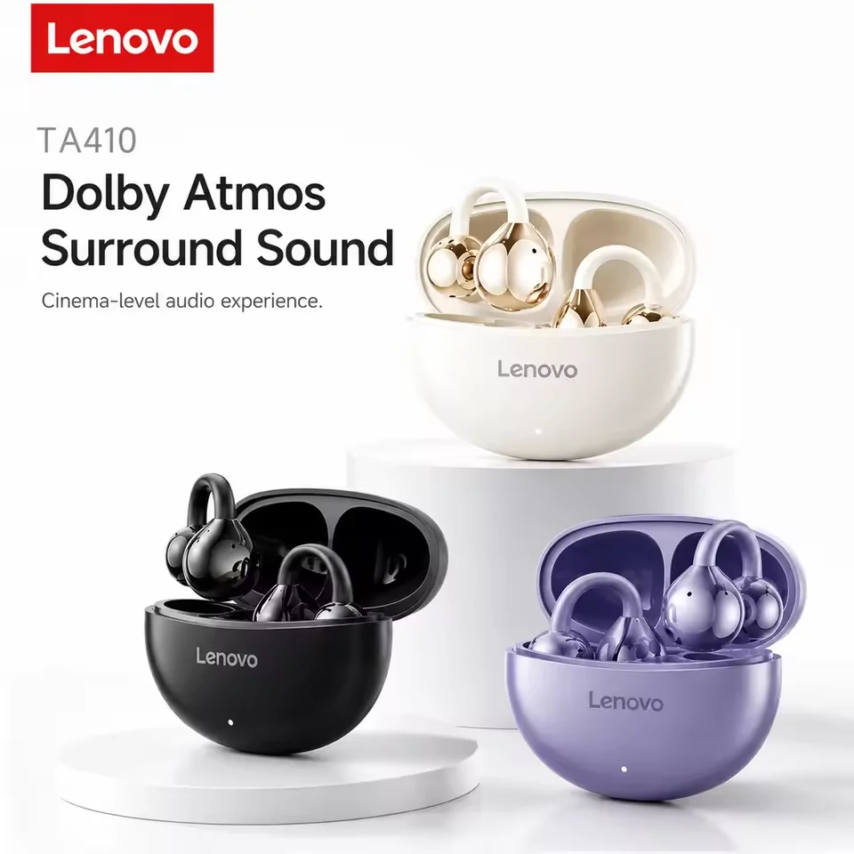 TA410 Lenovo Clip-on Sports Fashion Headphone Hanging Earplugs TWS HIFI ACC Stereo HD Call Smart Headphone Valentine's Day Gifts