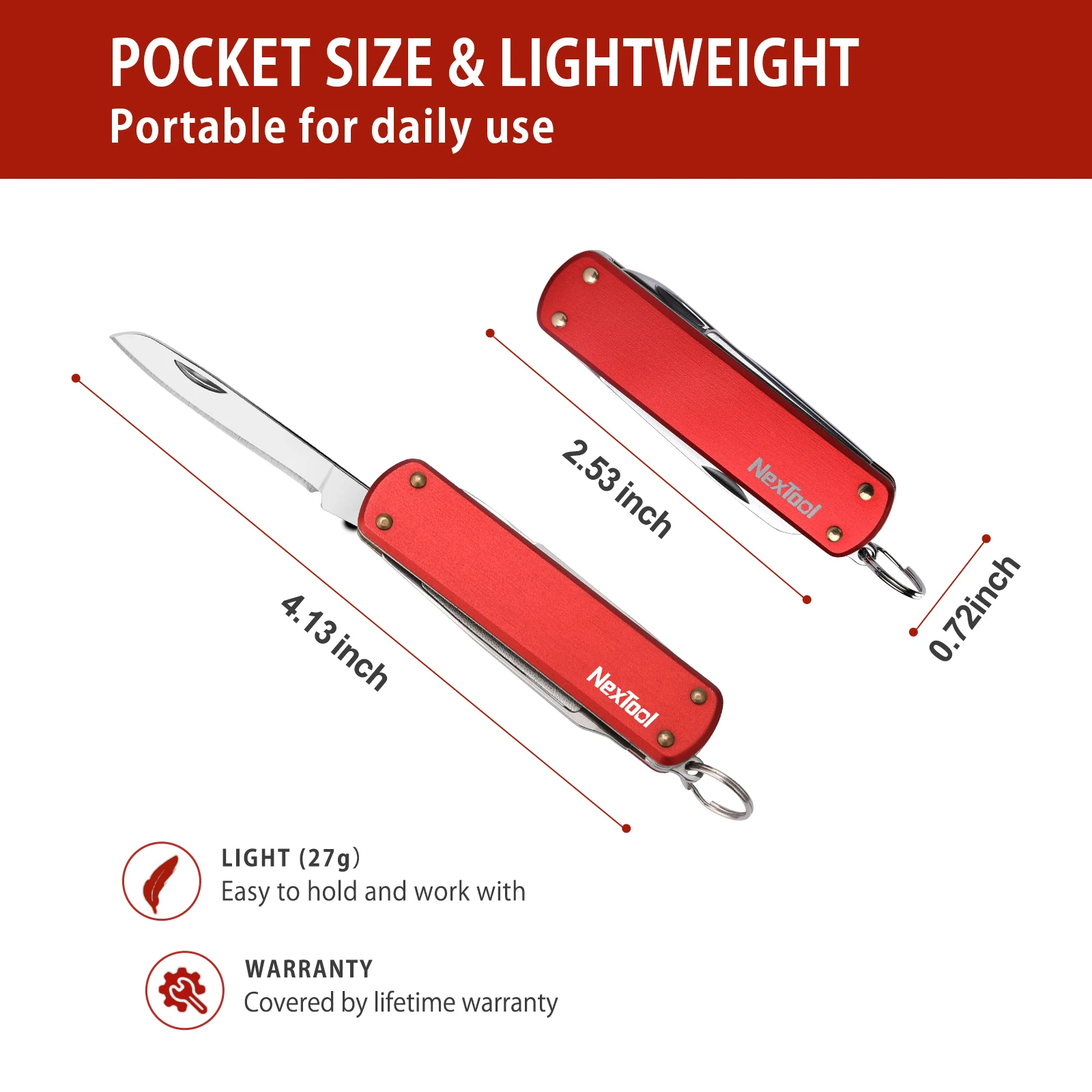 NexTool Mini Folding Knife Multifunctional Outdoor Mini Scissors Small Screwdriver 64.5mm Pocket Knife Creative Tool Nail File