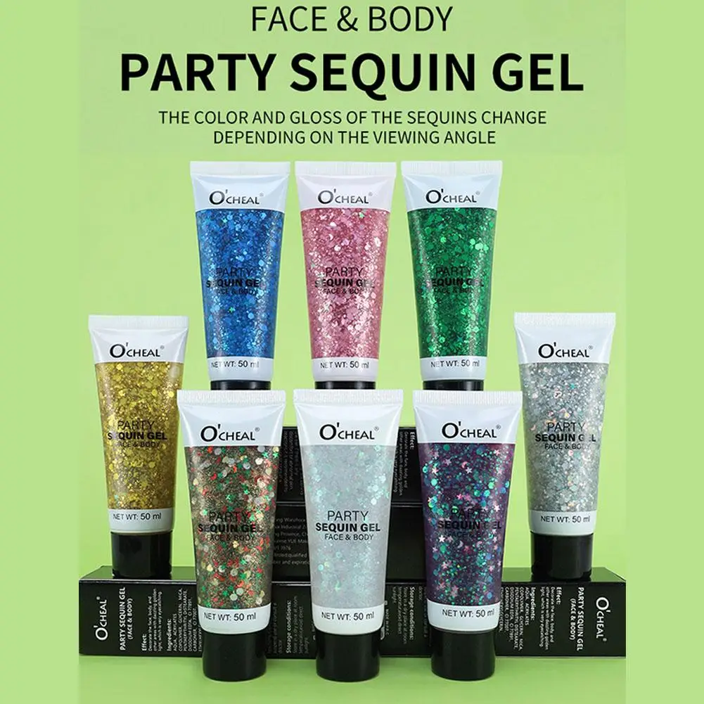 

Body Glitter Gel Flash Liquid Eyeshadow Festival Stage Decoration Loose Lip Sequins Cosmetics Face Hair Makeup Multifunctio J2C3