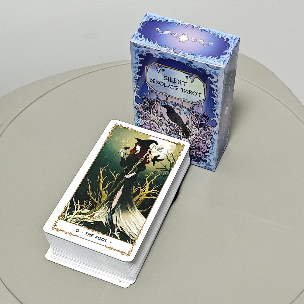 

10.3*6cm Silent Desolate Tarot Deck 78 Pcs Cartoon Tarot Cards Based on Rider System