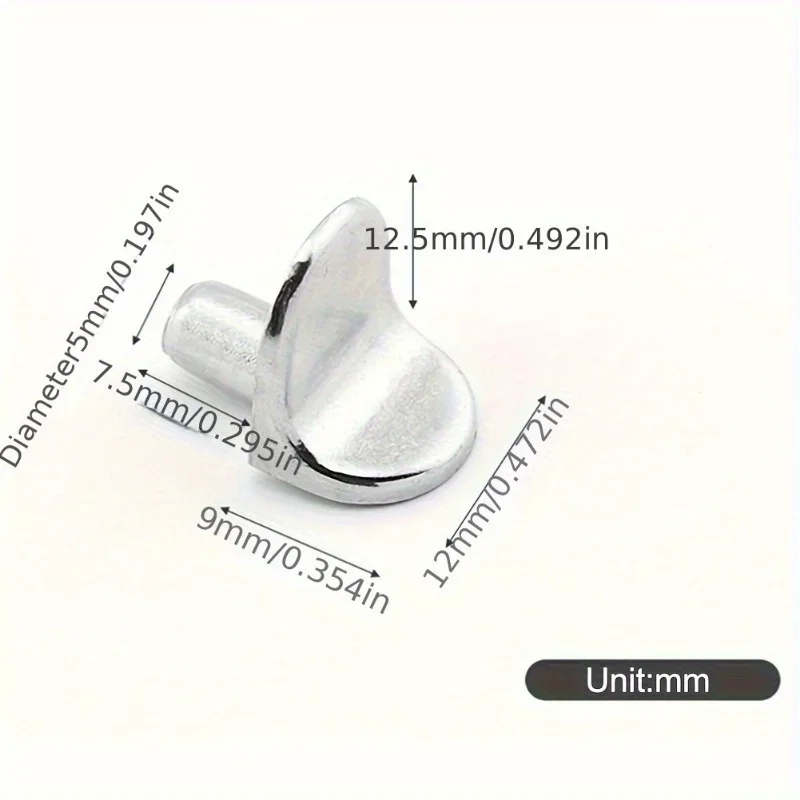 Furniture, Closet, Bookcase, Shelf Support Studs Pegs Pins Plugs L-Shaped Cabinet Bracket Silvery