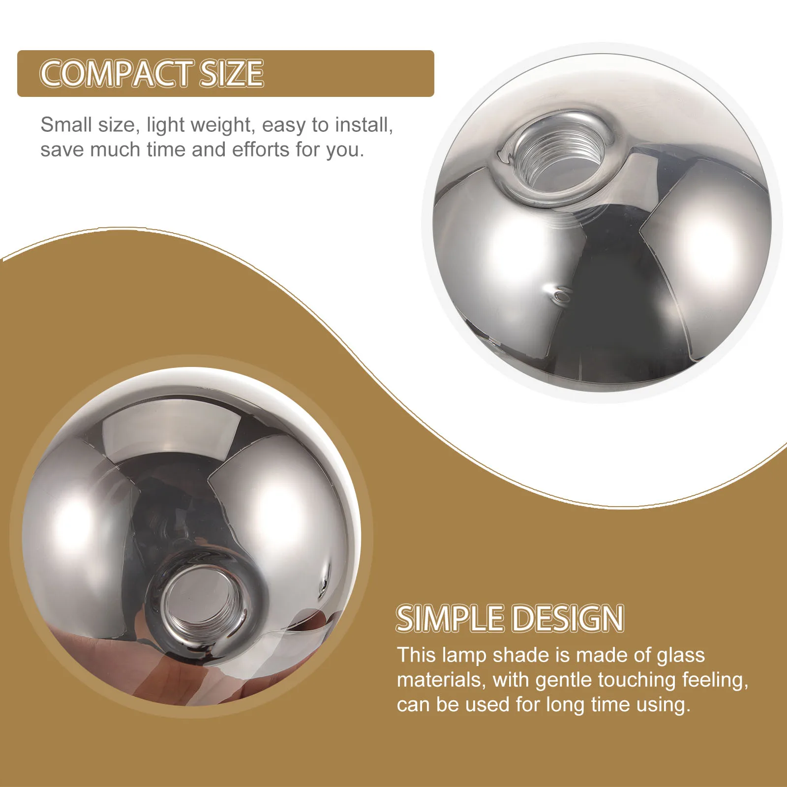 

Glass Globe Lamp Shade Durable Glass Lampshade Replacement for Wall Light Pendant Lamp Decorative Light Shade Ball Lampshade