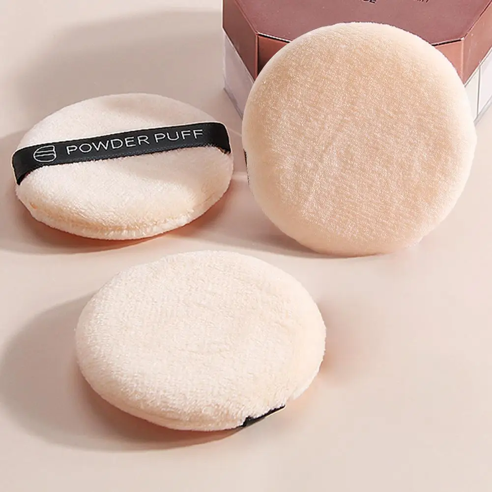 5 Stuks Ronde Gezichtspoeder Foundation Puff, Draagbare Zachte Cosmetische Puff Voor Make-Up Toepassing, Schoonheid Tool Essentiële Make-Up