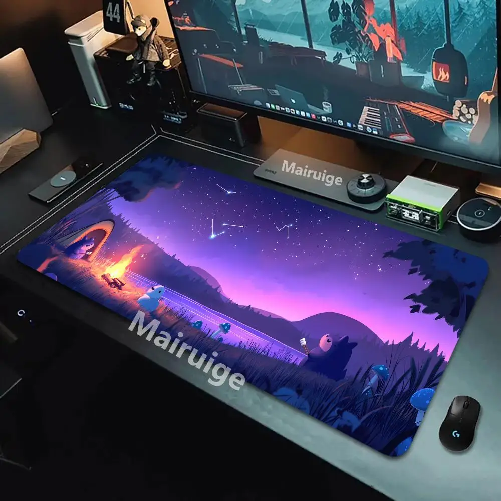 night Mouse Pad Large Computer Office Game Table Mats XXL Rubber Anti-slip Gaming Keyboard Mousepads Long Desk Pads