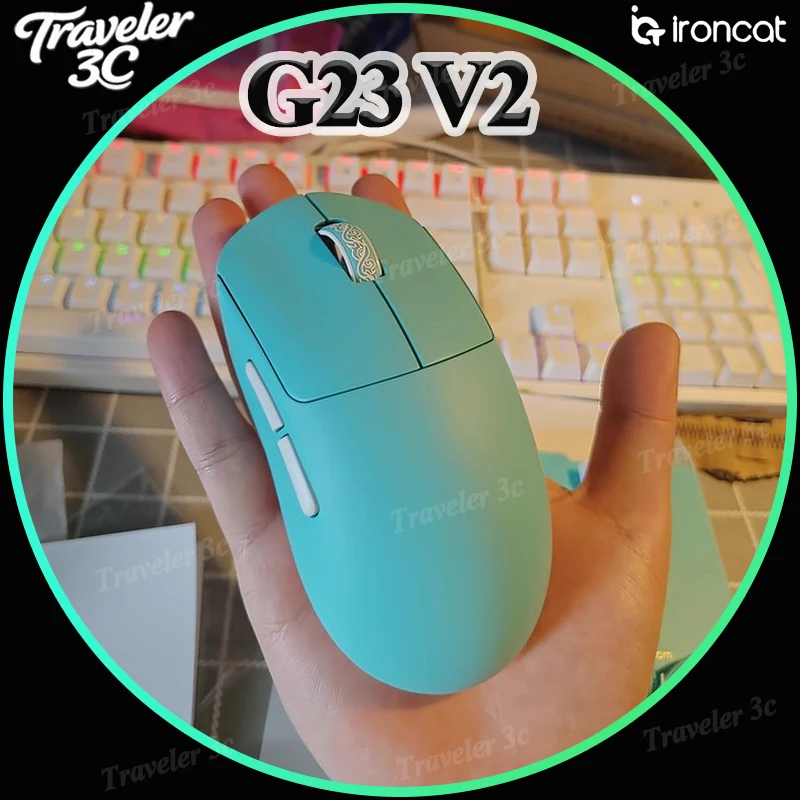

30% Sales Incott G23 V2 Wireless Gaming Mouse 8000Hz 47g Lightweight Pixart3395 E-Sport Sensor Low Latency Gaming PAW3395 PC