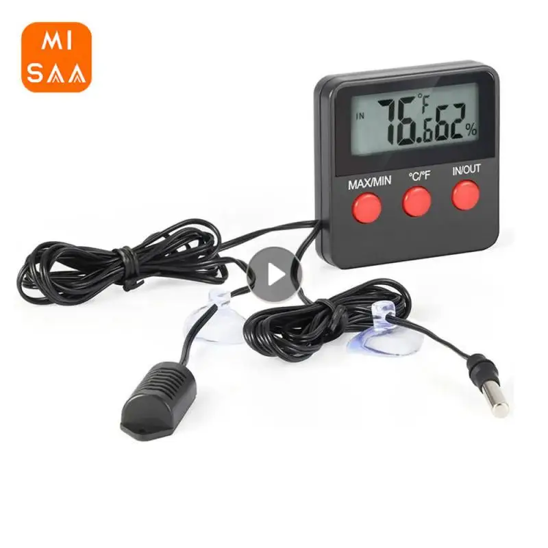 

Hygrometer For Snakes Egg Hatching Greenhouse Farming Strong Adsorption Stable Suction Cup Pet Supplies Reptile Thermometer