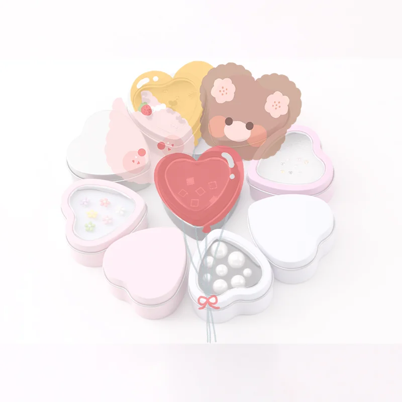 

Подарочные коробки в форме сердца, жестяные банки в форме сердца с крышками, мини-шкатулки для украшений/коробки для специй