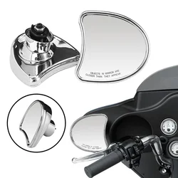 Chrome Rearview Side Mirror Motorcycle Rear View Batwing Fairing Mount For Harley Electra Glide Ultra Limited Tri Glide 14-Later