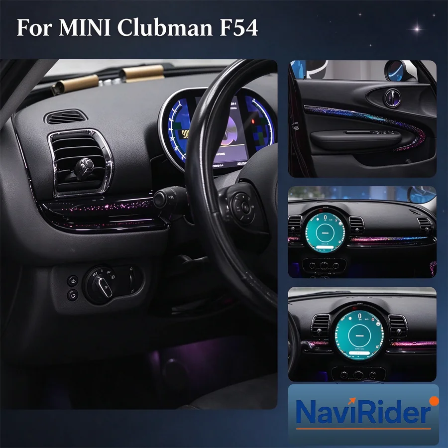 For MINI Clubman F54 2016-2026 Starry Sky Ambient Light 4Door Center Console Replacement Trim Light APP&Original Button Control