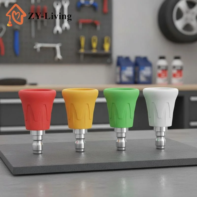 Quick Connect Stainless Steel Car Washer Sector Sprayer Nozzle Tips With Soft Rubber Sleeve High Pressure Wash  Nozzles