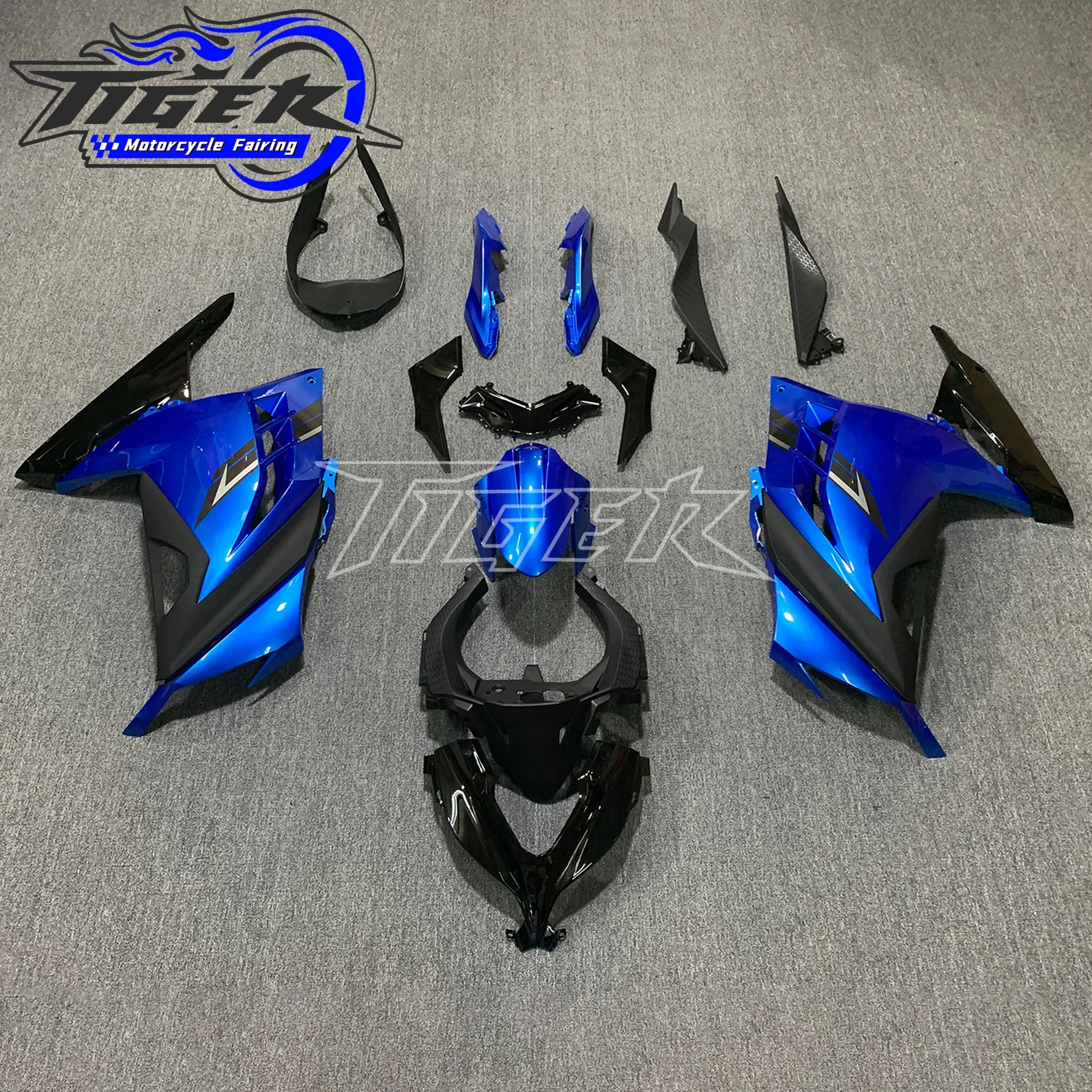 

Full fairing kit For Kawasaki ninja 300 2013-2017 Injection ABS Motorcycle Black Bule Bodywork fairing set