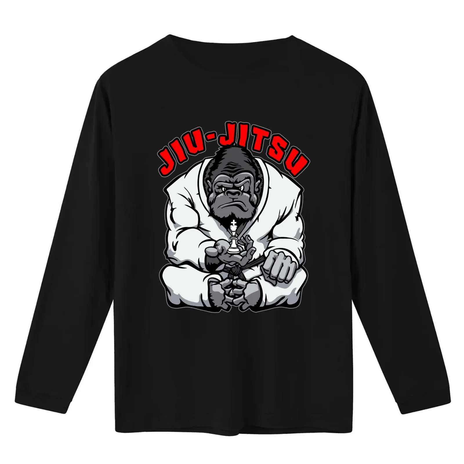 Brazilian Jiu Jitsu MMA BJJ Gorilla Grappling Chess King T-Shirt Summer Casual Cotton Tee Oversized Streetwear Tops