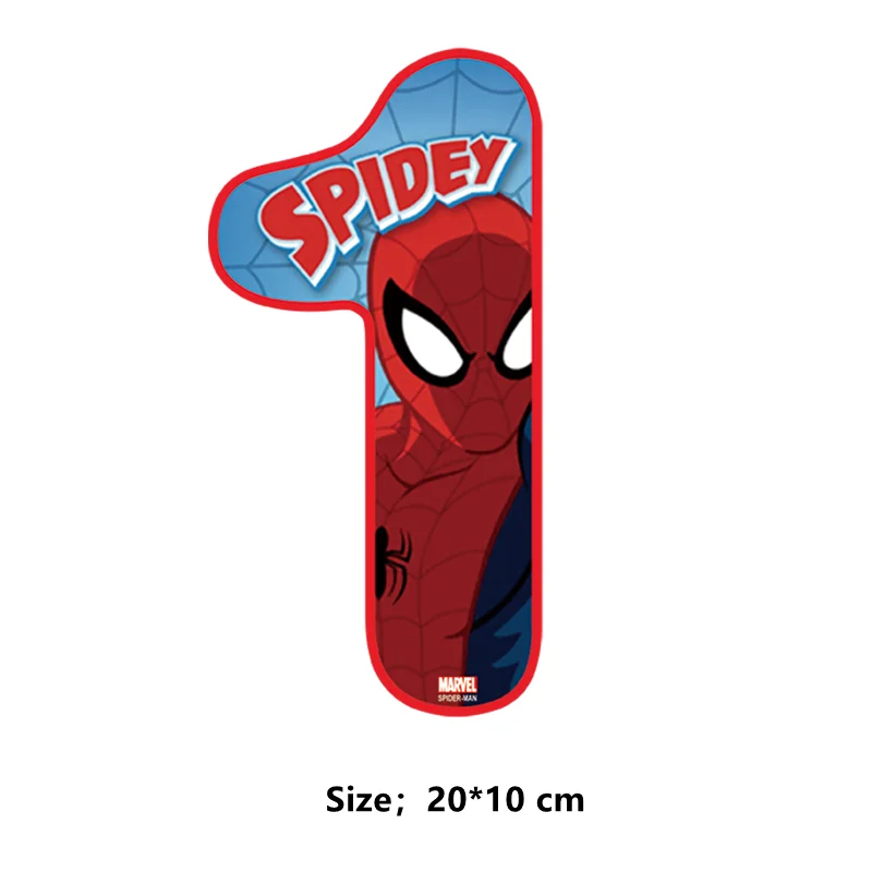 Disney SpiderMan kids numbers custom patch thermal stickers for children Iron on patches