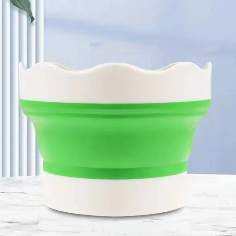 Collapsible Watercolor and Gouache Brush Washing Bucket Paint Brush Cleaner Cup Round Bucket Art Students Paint Brush Washers view 4
