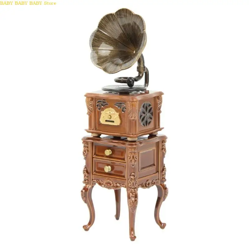 

Q81A Vintage Looking Mini Phonograph For Bedroom Or Living Room Decors