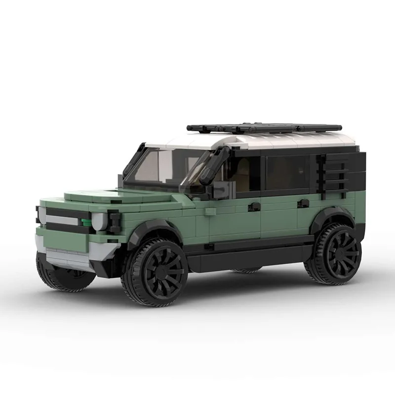 MOC Defender 110 SUV اللبنات سرعة سلسلة 4x4 نموذج تجميع المركبات على الطرق الوعرة للبالغين #5